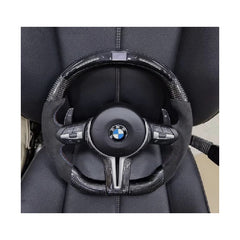 BMW Carbon fiber Steering Wheel with RPM LED | Material - Alcantara - Autobacs India