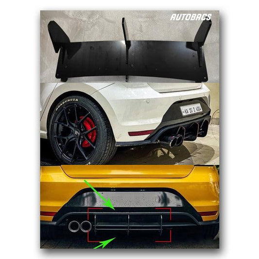 Polo GT3 Fin Rear Bumper Diffuser Sporty Style - Autobacs India