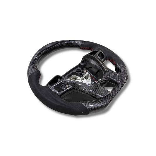 Ford Endeavour Carbon Fiber Steering Wheel with Alcantara and LED RPM Display