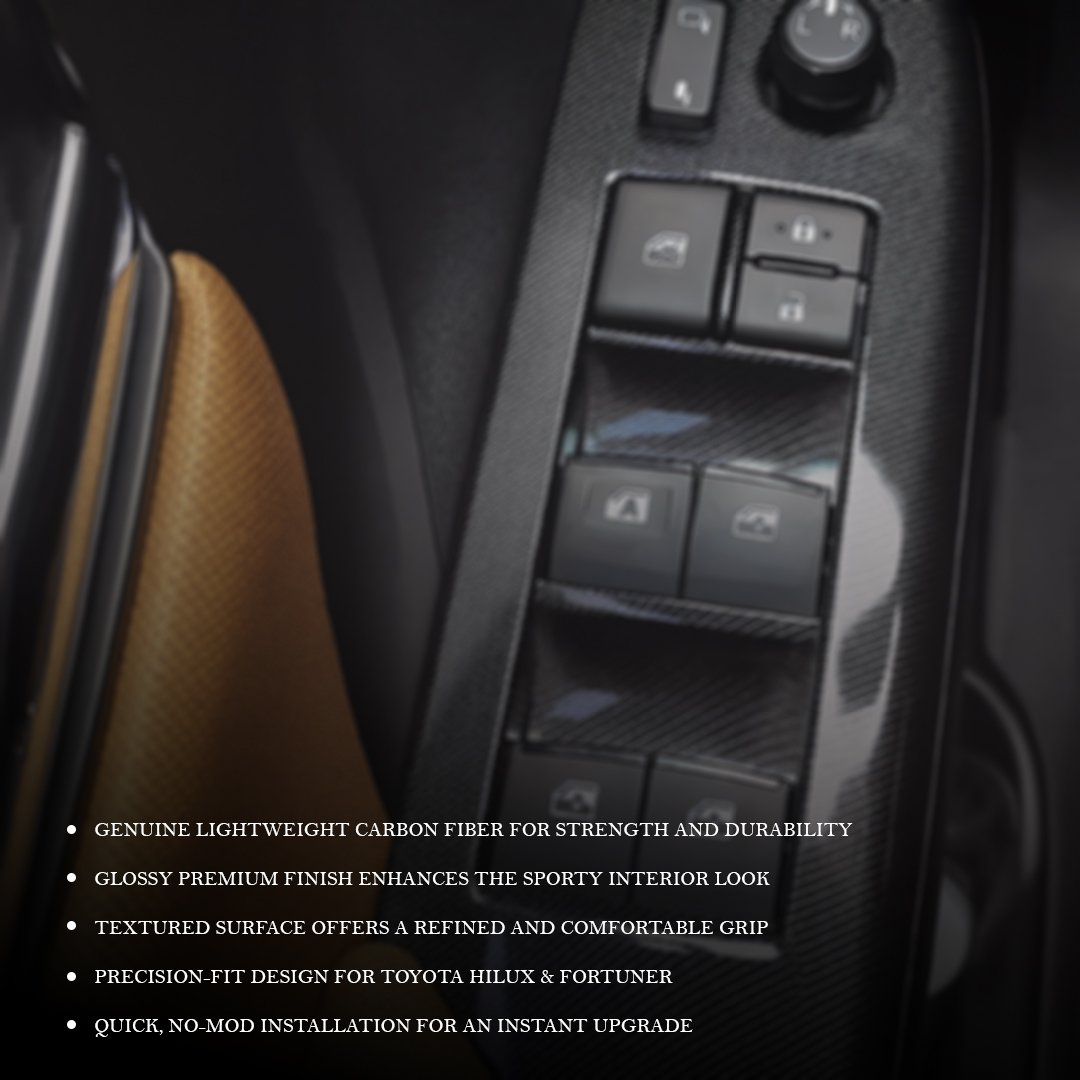 Carbon Fiber Door Switch Panels For Hilux & Fortuner - ROAVION