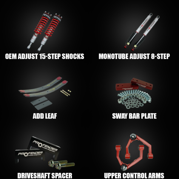 profender queen series full kit suspension upgrade for toyota