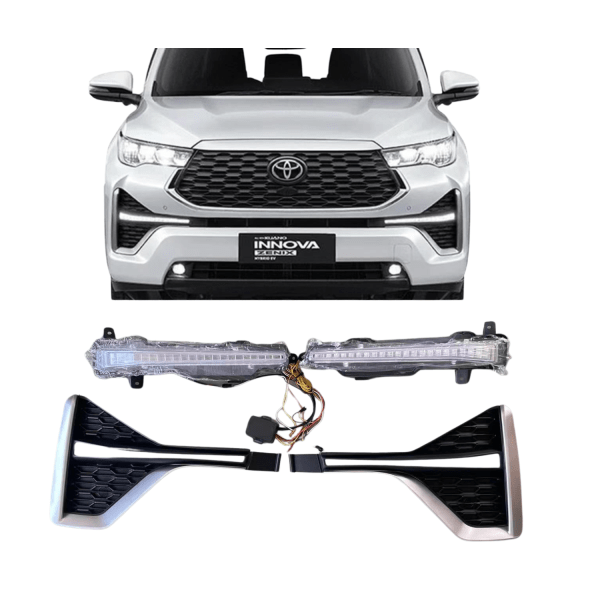 Toyota Innova Hycross with DRL Smoke Type Lights Installed