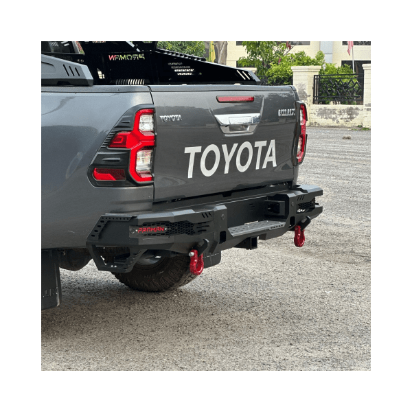 ProMan Hilux Thunder Series Rear Metal Bumper rugged steel Toyota Hilux