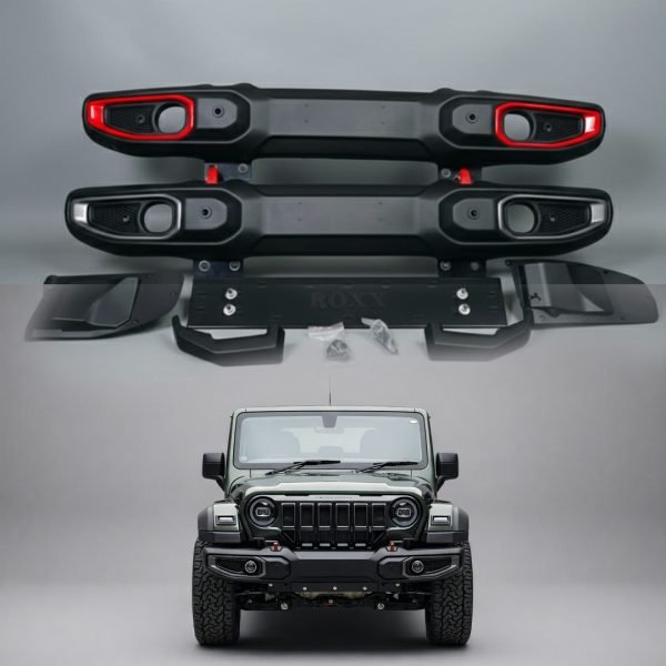 Mahindra Thar ROXX Wrangler Style Front ABS Bumper