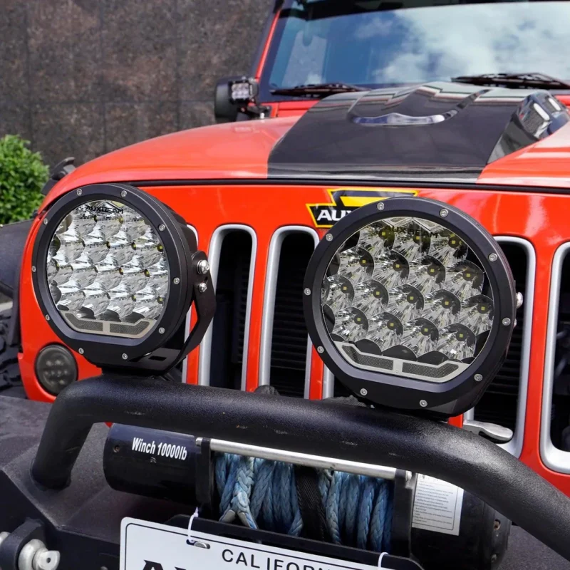 7 Inch 178W Round Off Road Light Spot Beam LED Driving Lights - Image 3