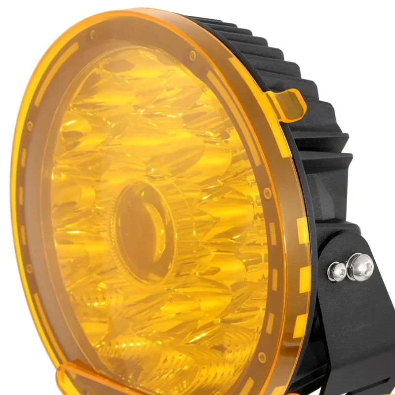 9 Inch Round LED Driving Light Amber Cover Light Shield - Image 4