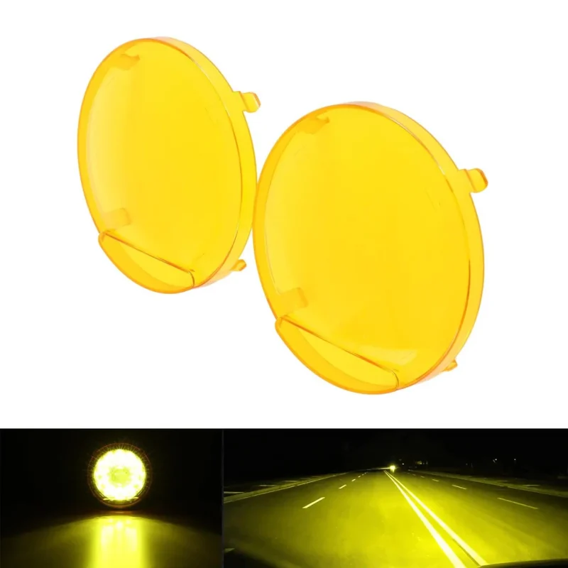 7 Inch Round LED Driving Light Amber Cover Light Shield Cover - Image 4