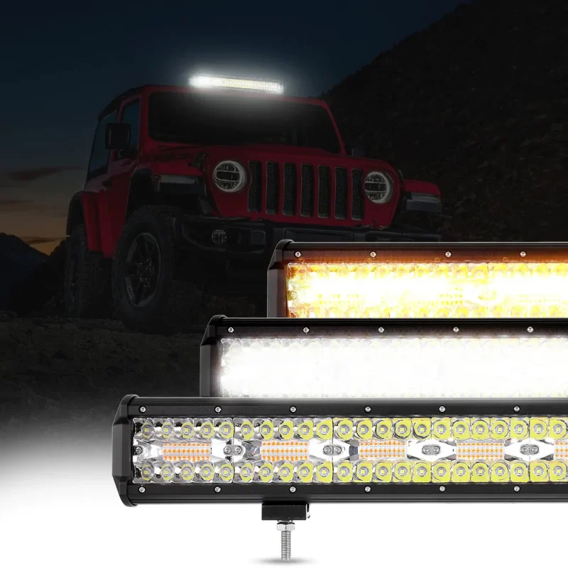 6 MODES SERIES White/Amber LED LIGHT BARS (3"-20") - Image 4