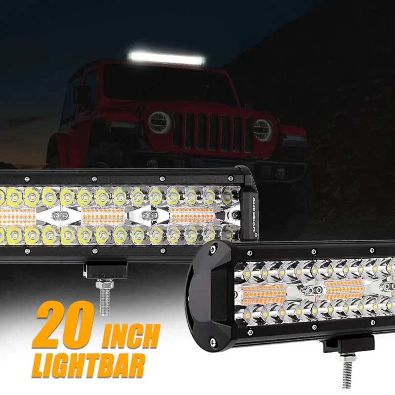 6 MODES SERIES White/Amber LED LIGHT BARS (3"-20") - Image 5