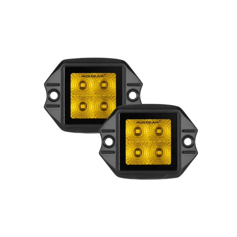 3.5 Inch 40W Flush Mount LED Pod Light White & Amber Flood Off Road Lights - Image 3