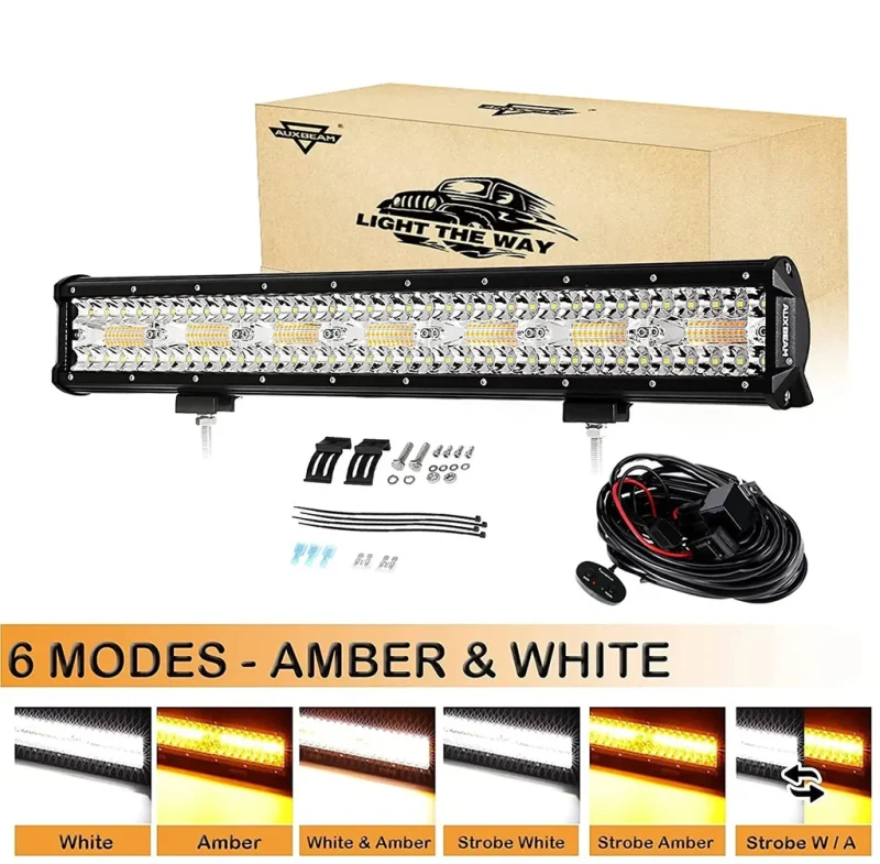 6 MODES SERIES White/Amber LED LIGHT BARS (3"-20") - Image 2