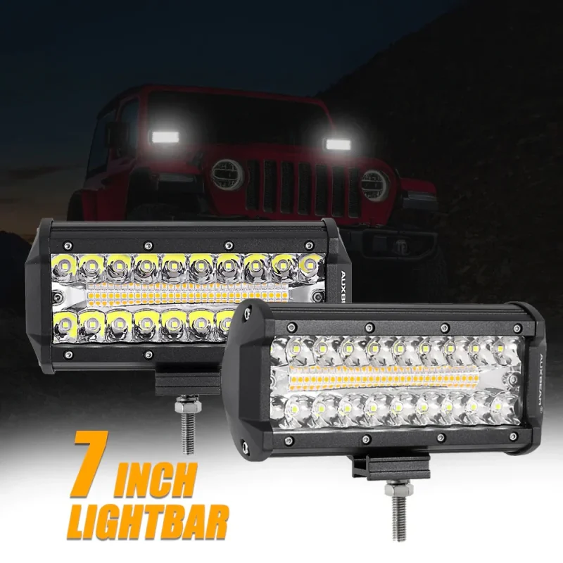 6 MODES SERIES White/Amber LED LIGHT BARS (3"-20") - Image 3