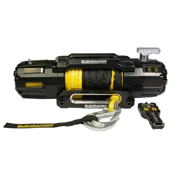 Bushranger REVO 12000lb winch with synthetic rope