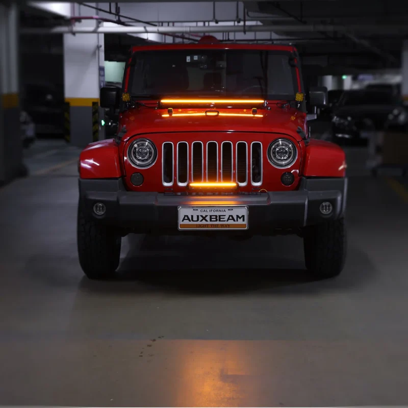 SP-DRL Series 68W 7440 Lumens Off Road LED Light bar White & Amber DRL - Image 2