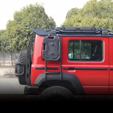 Suzuki Jimny side jerry can mount installed