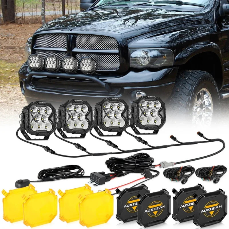 4 Inch Combo LED POD Lights Cube-Z Series | White DRL & Amber Turn signal Lights - Image 3