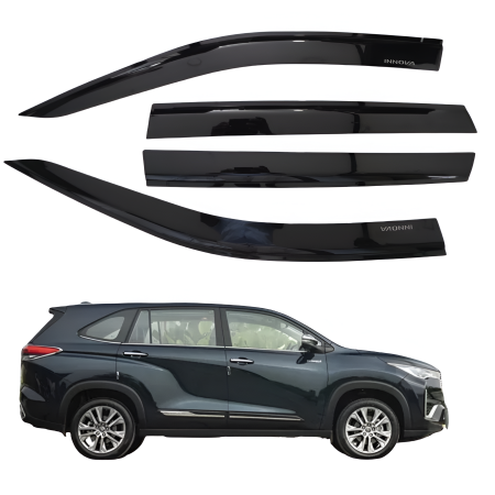 Toyota Innova Hycross Door Visor Set – Glossy Finish Wind and Rain Deflectors (4Pcs)