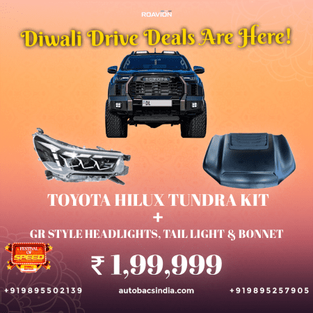 Tundra Kit + Bonnet + GR Headlight+ tail light for Toyota Hilux COMBO