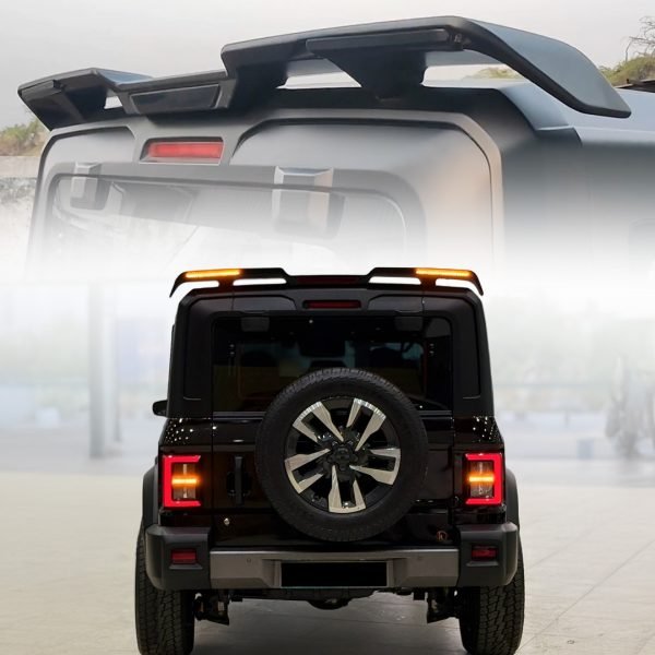 Mahindra Thar ROXX Wrangler Style Spoiler Rear View