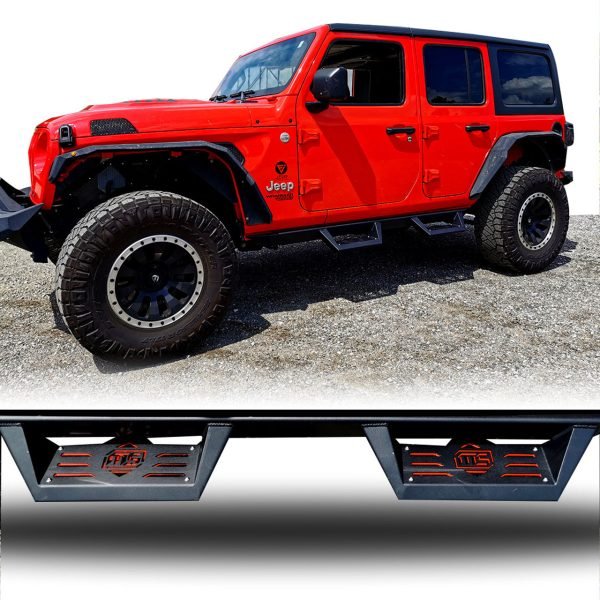 Jeep Wrangler metal side steps, Jeep Wrangler side steps, Jeep Wrangler off-road accessories