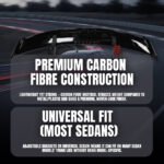 13 gen universal carbon fibre rear spoiler for sedan