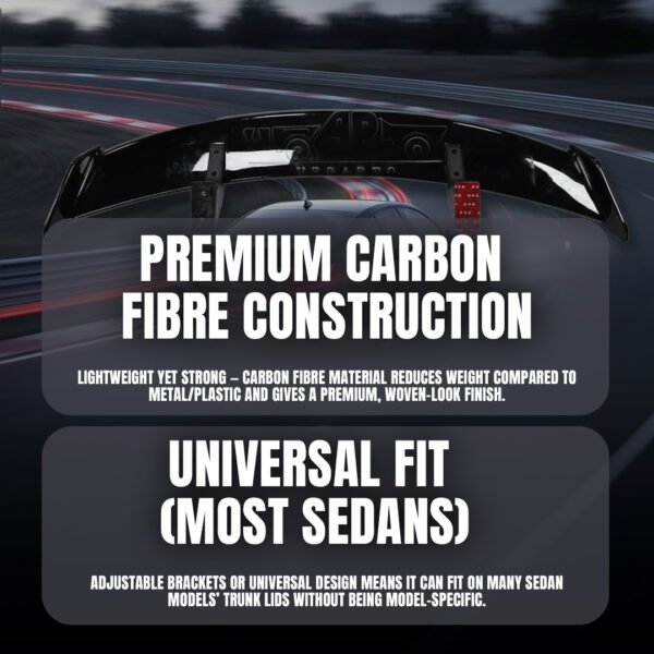 13 gen universal carbon fibre rear spoiler for sedan