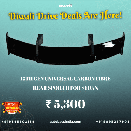 13 gen universal carbon fibre rear spoiler for sedan