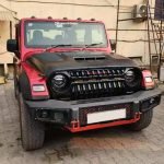 Wrangler style hood for mahindra thar and thar roxx
