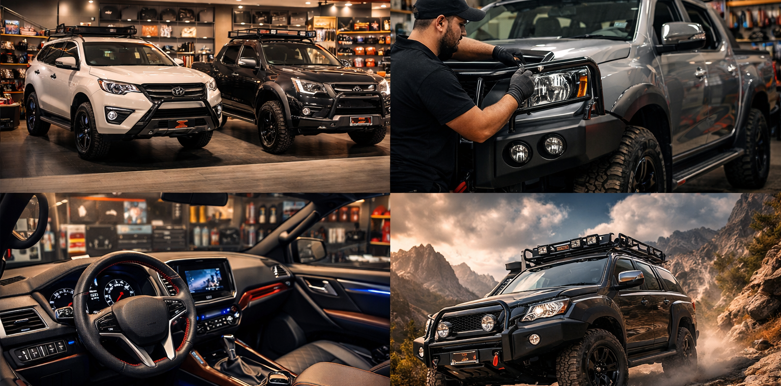 Autobacs India car accessories showroom with premium vehicle upgrades