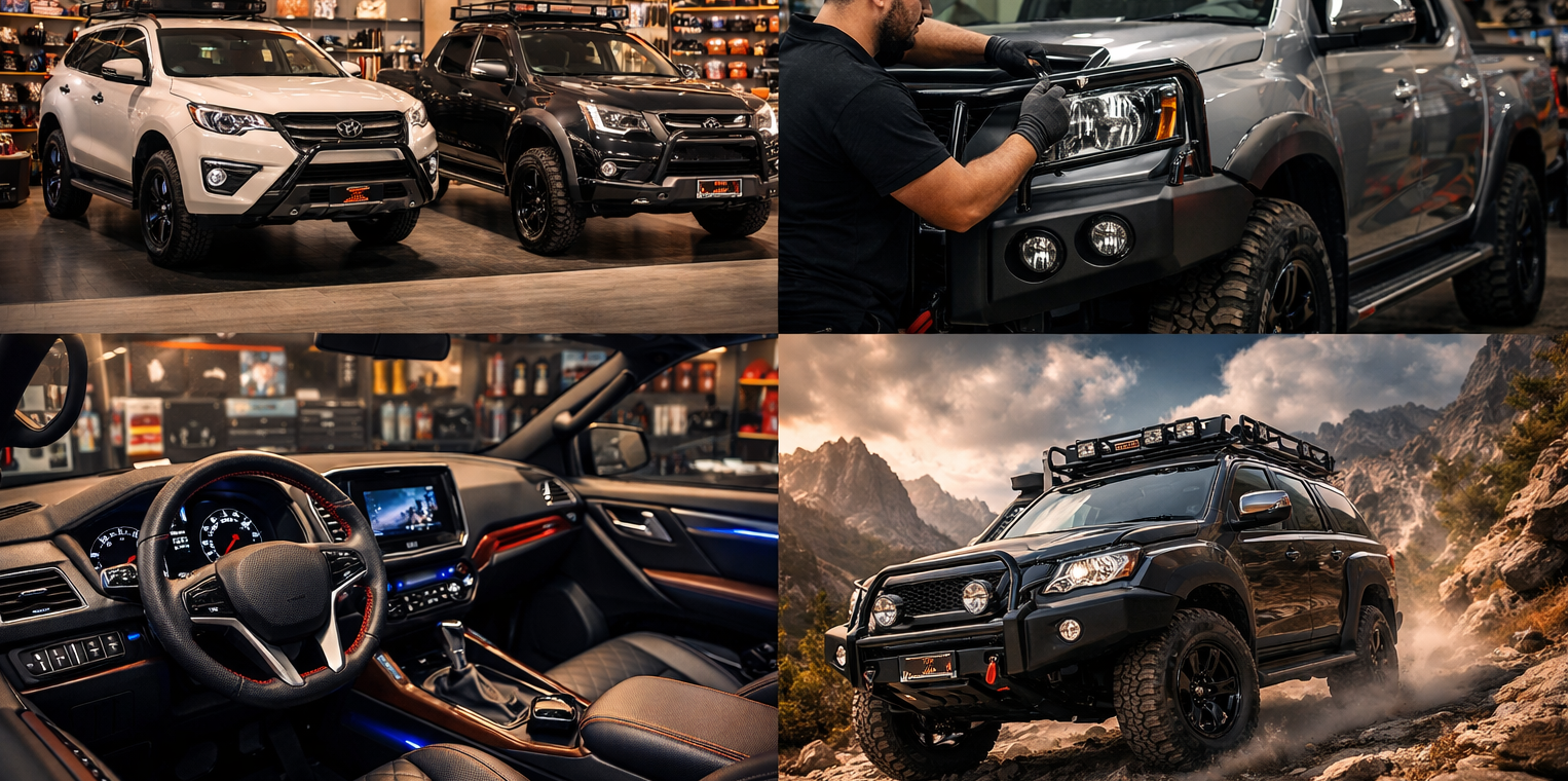 Autobacs India car accessories showroom with premium vehicle upgrades