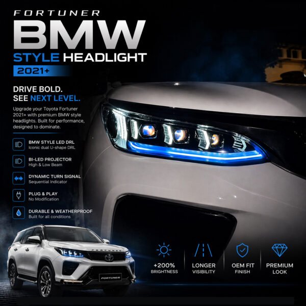 Fortuner BMW Style Headlights 2021+
